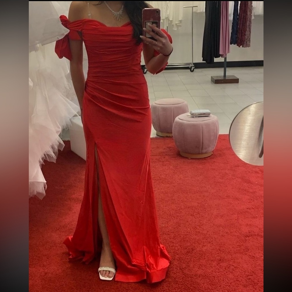 Off shoulder prom dress